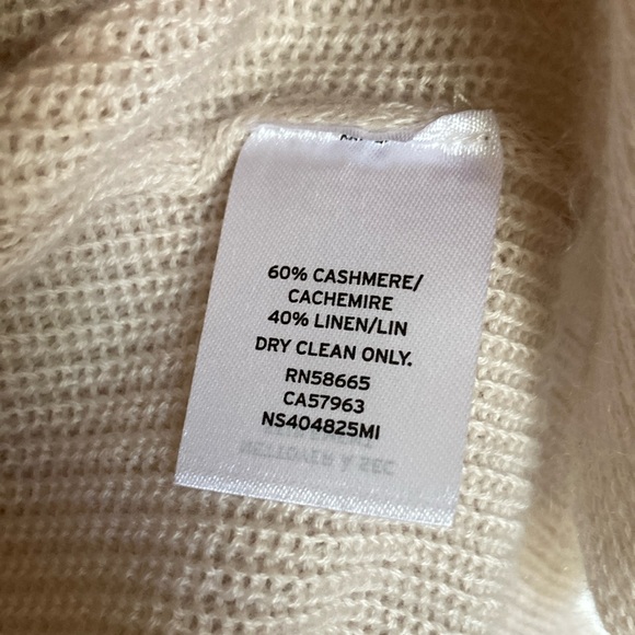 NORDSTROM SIGNATURE Cashmere Linen Blend Cardigan Sweater - Picture 5 of 5